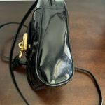Vintage Allen Edward Small Black Quilted Patent Leather‎ Crossbody Purse Tassel Photo 5