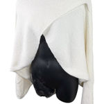House of Harlow  1960 Cross Front Wrap Shrug Cable Knit Sweater Women’s OS Ivory Photo 0