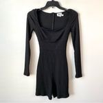 Princess Polly  Sara Playsuit Rib Romper Black 0 Photo 2