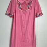 Vintage 1960’s JCPenny Pink Embroidered Night Robe Dress Size M Photo 0