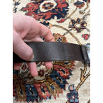 Vintage J.Crew Western Boho Style Leather Big Buckle Belt Size 28 Brown Photo 6