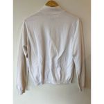 Talbots  Women’s Sweater Medium Mock Neck Long Sleeve White 100% Cotton Photo 1