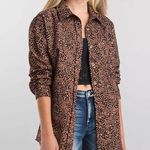 Daytrip  Oversized cheeta Corduroy Shirt Size XS Photo 0