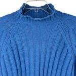 American Eagle  Women's Snowsoft Mock Neck Crop Sweater Blue Size S Photo 2