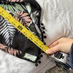 Womens Wide Leg Floral Tropical Beach Summer Cover Up Flowy Drawstring Green Photo 2