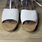 Mexico En La Piel Huarache Sandals White Floral Tooled Strappy Lace Up Womens 8 Photo 2