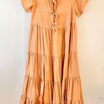 Lulus Tie Front Tiered Maxi Dress Photo 1