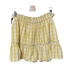 Majorelle Charlie Mini Skirt Yellow Plaid Size Medium Photo 7