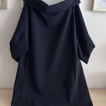 Maria Pinto Dress Womens Large Durga Mini Tunic Scuba Lagenlook Sculpted Sleeve Black Photo 0