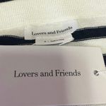 Lovers + Friends NEW  White Black Striped Knit Wool Mini Pencil Skirt Size M Photo 3