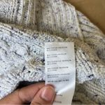 Free People On Your Side Blue Multi Cable Knit Pullover Sweater Photo 7