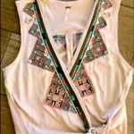 Free People boho tribal pattern top sz L Photo 0