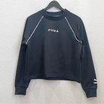 Puma XTG Black Crew Neck Crop Sweatshirt Athletic LS Top Size M Photo 4