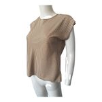 EXPRESS Nwt extra small cream Satin brown Polka Dot Crew Neck Gramercy Tee Photo 6