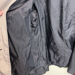 Gallery Women's Hooded Two Tone Raincoat Sz Small Removable Lining Black Beige Photo 8