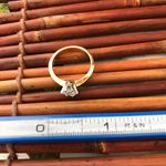 Avon Gold Plated Brilliant Solitaire Ring Size 8 Photo 8