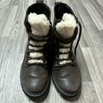 Sorel  Lennox Lace Cozy Boot Lug Sole Blackened Brown 7 Photo 3