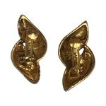 Mid Century Napier Textured Gold Tone Screw Back Earrings Costume Jewelry Photo 3