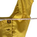 Urban Outfitters  womens Set skirt and crop top Size XS Yellow‎ Button Linen Photo 5