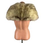 Genuine Blue Fox Fur shawl stole collar wrap scarf Brown Photo 3