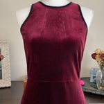 ABS Allen Schwartz ABS Collection Velvet Pleated Hem Fit & Flare Maroon Dress size 4 Photo 4