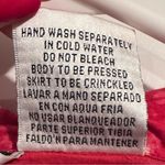 Phool Cotton Vtg Red Floral Ruffled Sleeveless Long Dress Size Medium White Photo 4