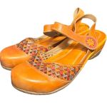 Spring Step L'Artiste by  Women Orange Leather Funky Artsy Boho Sandals 37 US 6.5 Photo 0