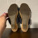 Anne Klein  Jean and Tan Wedge Sandals Photo 6