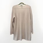 Eileen Fisher Wool Crepe Cream V-Neck Ballet Tunic Blouse Sweater Size Large Photo 6