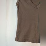 ZARA  Brown Deep Plunge V Neck Cropped Tank Top Size Small Photo 4