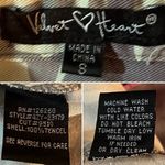 Velvet Heart Camo Button Down Shirt Bottom Ruffle Green S Photo 10