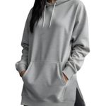 The Warmy Oversized Hoodie Dress in Light Gray, Size L Gray Size L Photo 0