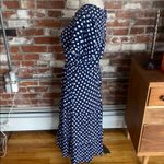 Grecerelle Navy Blue with White Polka Dot Short Sleeve Dress Size M Size M Photo 3