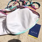 Apt. 9 🆕  striped underwire padded halter striped bikini top small colorful Photo 6