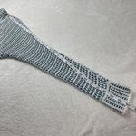 Pink republic  Knitted Cardigan Sweater‎ Womens Sz S Blue White Open Front Chunky Photo 8