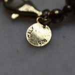 VTG 925 Veronese Italian Designer 18K Gold Clad Bead Black Faceted Bead Necklace Photo 3