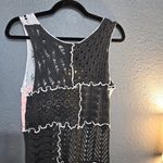 POL  Asymmetrical White and Pink Tank Top with Cut Out Design Photo 1