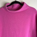 Free People ‎ Mock Neck Ribbed Knit Oversized Tunic Sweater Pink Size Medium Photo 2