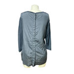 COS Black Silk Button Back Lightweight Knit Sweater Size Small Photo 4