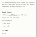 Anthropologie  Roxanne Cold Shoulder Top New With Tags Photo 3