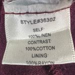 Skies Are Blue 100% Linen Womens Eyelet Coastal Girl Workwear Woven Top Medium Photo 8