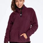 PINK - Victoria's Secret  Sherpa Quarter Zip Size XS Photo 0