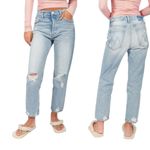 Mother Superior The Tomcat Distressed Straight Leg Jeans In The Confession 26 Blue Photo 3