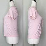 American Eagle  Pink Lace Up Short Sleeves Top Photo 4