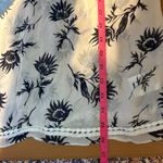 Tory Burch  Ivory Floral Blouse Top 100% Silk Sheer Lace Detail‎ Bohemian Size 8 Photo 4