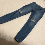 Old Navy Women’s Distressed  High Rise Rockstar Super Skinny Medium Wash Jeans Photo 4