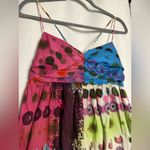Desigual  Embroidered Floral Tie Dye Boho Dress Medium Photo 3