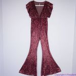 Free People NEW  Rosaline Jumpsuit velvet floral print,‎ XS Photo 4