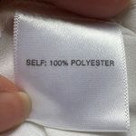 No Tag White Sheer Lace Pleated Sleeveless V Neck Blouse Sz L. Size L Photo 8