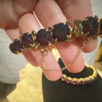 Rare Kramer New York signed circa 1940s. Ruby red netted set in EUC! Vintage Photo 7